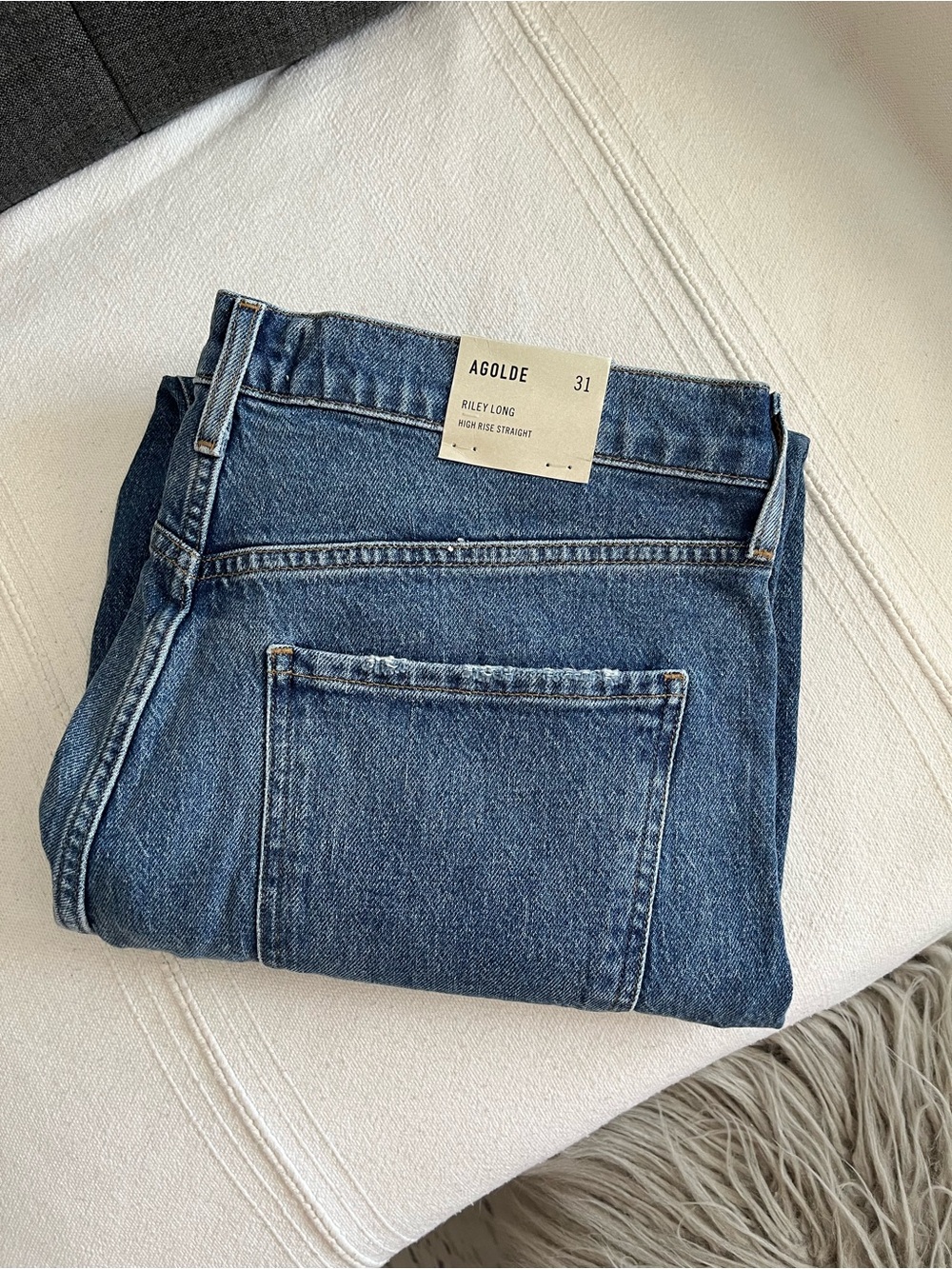 NEW❣️ AGOLDE RILEY LONG HIGH RISE STRAIGHT JEANS